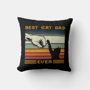 Mens Vintag Best Cat Vater je Bump Chat Lover Kissen
