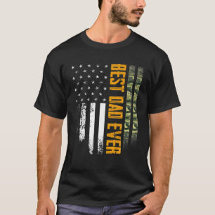 Mens Vintag Best Vater aller Camouflage American F T-Shirt