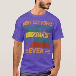 Mens Vintag Beste Katze Poppa je Katze Poppa Fathe T-Shirt