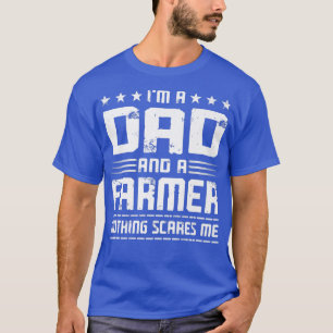 Mens Vintag bin ich Vater und Bauer Funny Vater's T-Shirt
