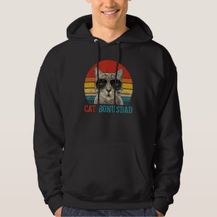 Mens Vintag Cat Bonus Vater Bester Katze Vater je  Hoodie
