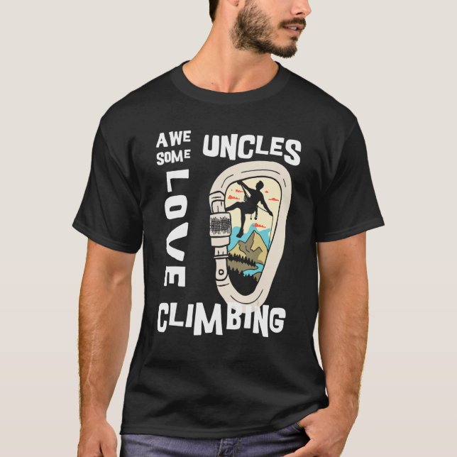 Mens Vintag Climbing Phantastisch Uncles Lov T-Shirt (Vorderseite)