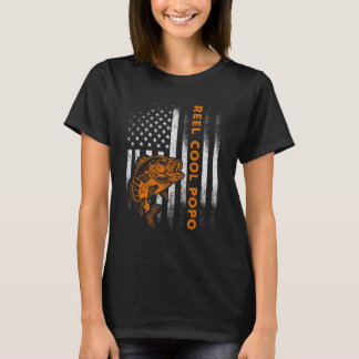 Mens Vintag Flag American Reel Cool Pop Fathers T-Shirt