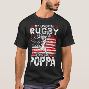 Mens Vintag Mein Lieblings-Rugby-Player ruft Pop a T-Shirt