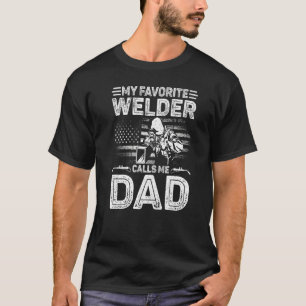 Mens Vintag mein Lieblings-Welder nennt mich Vater T-Shirt