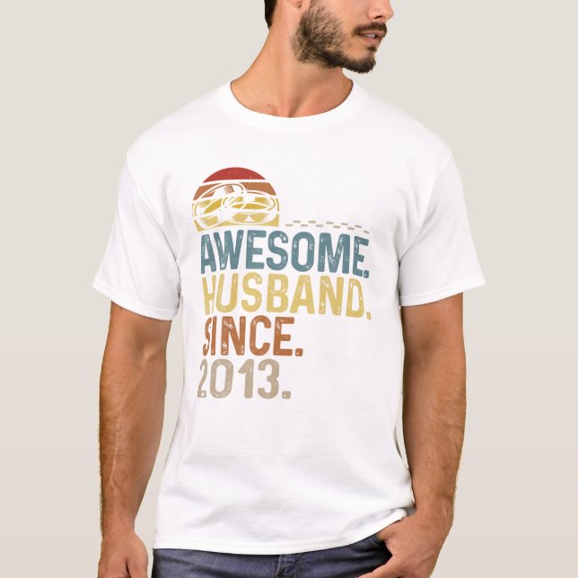 Mens Vintag Rings Hochzeitstag Phantastisch T-Shirt (Vorderseite)