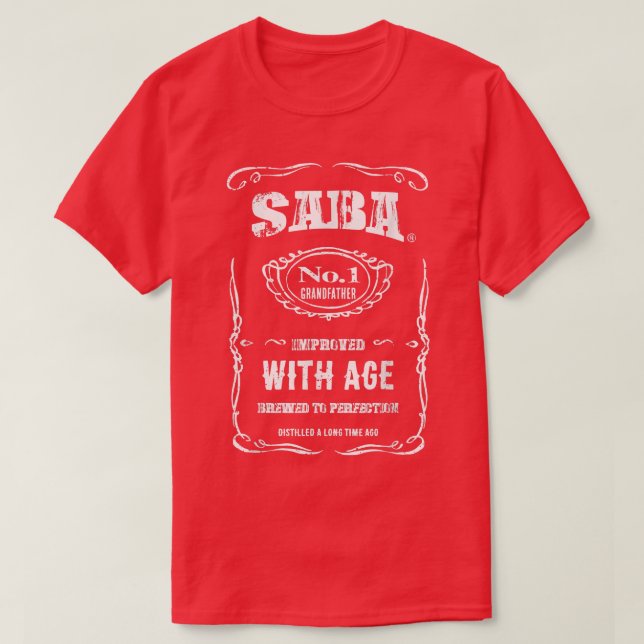 Mens Vintag Saba Hebrew Jüdischer Großvater T-Shirt (Design vorne)