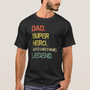 Mens Vintag Style Vater Hero Mechanic Legend Vater T-Shirt