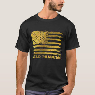 Mens Vintag US Flag Gold Digger Patriotic America T-Shirt