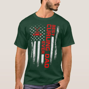 Mens Vintag USA - Beste Curling-Vater T-Shirt