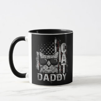 Mens Vintage Cat Daddy Funny Cat Lover Cat Dad Tasse