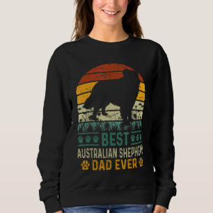 Mens Vintage Retro Best Australian Shepherd Dad Ev Sweatshirt