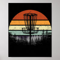 Mens Vintage Retro Disc Frisbee Golf Course
