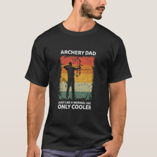 Mens Vintager Bogenschütze Vater wie ein normaler T-Shirt
