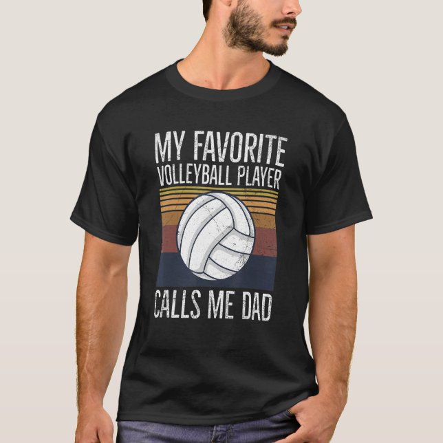Mens Volleyball-Angebot für einen Vater eines Voll T-Shirt (Vorderseite)