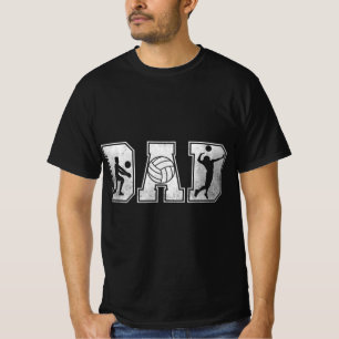 Mens Volleyball Vater Familienfußballmannschaft Sp T-Shirt