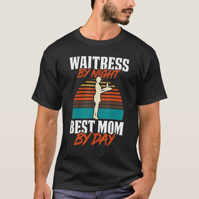 Mens Waiter Waitress Server Work In Gastronomy 1 T-Shirt (Vorderseite)