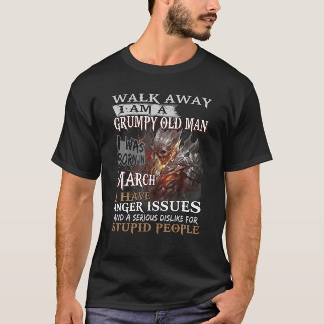 Mens Walk Away Im alten, gruseligen Mann, den ich  T-Shirt (Vorderseite)