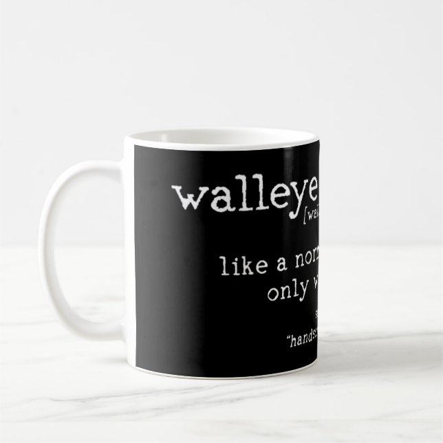 Mens Walleye Fisherman Definition Funny Quote Fish Kaffeetasse (Links)