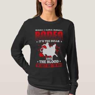Mens, was ich an Rodeo mag, die Bullen und die T-Shirt