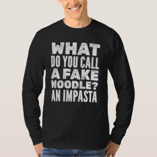 Mens, was man ein Fake-Nudeln nennt, ein Impasta-D T-Shirt
