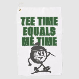 Mens Weekend League Golf Dad Tee Time Equals Me Golfhandtuch