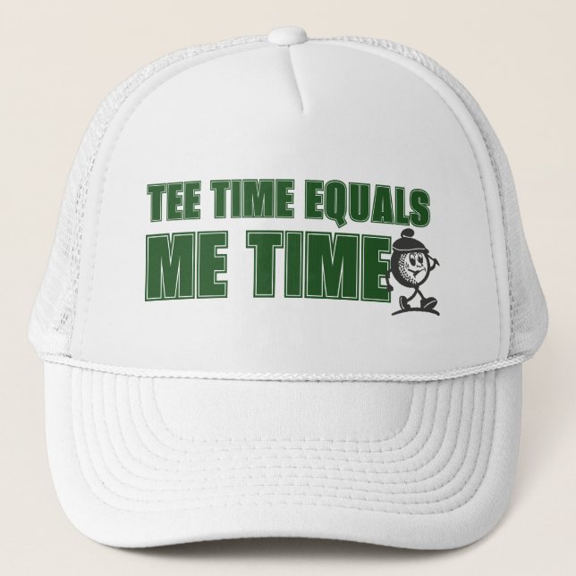 Mens Weekend Scramble Golf Dad Tee Time Equals Me  Truckerkappe (Vorderseite)