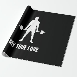 Mens Weightlifter Barbell Training Trainingsoutfit Geschenkpapier