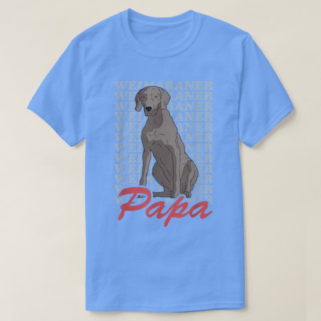 Mens Weimaraner Papa Dog Owner Weimaraner T-Shirt  (Design vorne)