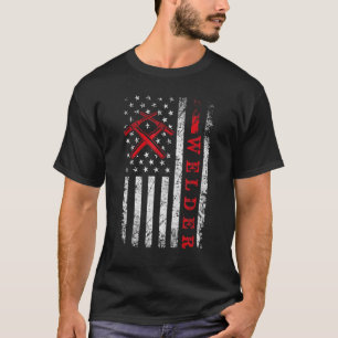Mens Welder American Flag USA Welding Patriotic 4t T-Shirt