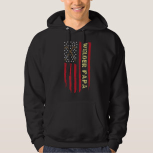 Mens Welder Papa Us Flag Vintag , Welder Vater, We Hoodie