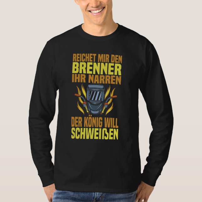 Mens Welding Machine Wig Metal Builder Locksmith C T-Shirt (Vorderseite)