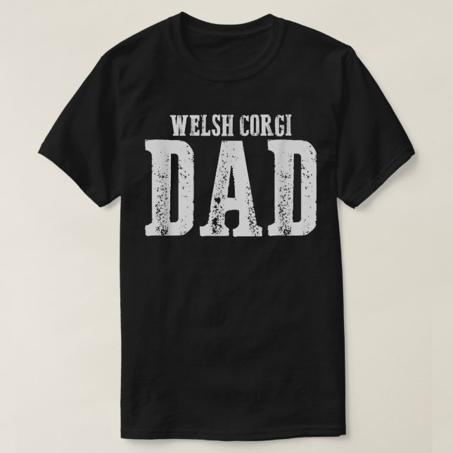 Mens Welsh Corgi Vater T-Shirt (Design vorne)