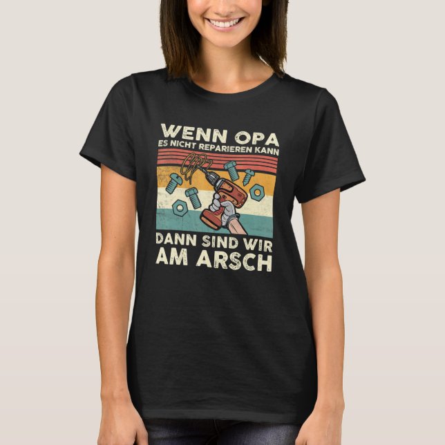 Mens Wenn Opa Es Nicht Reparieren kann Deutschland T-Shirt (Vorderseite)