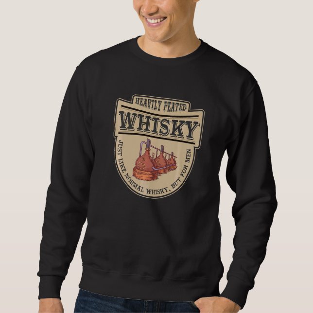 Mens Whisky trinken Zitat Vintag Sweatshirt (Vorderseite)