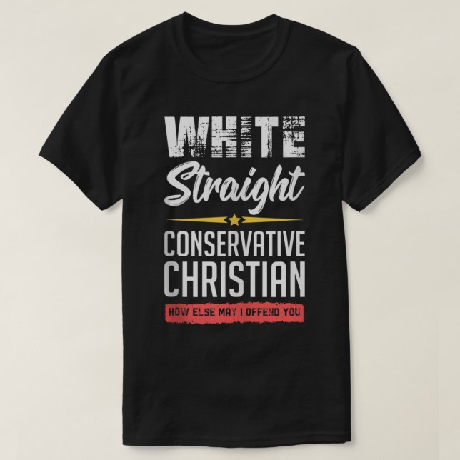 Mens White gerade konservativ Christlich an T-Shirt (Design vorne)