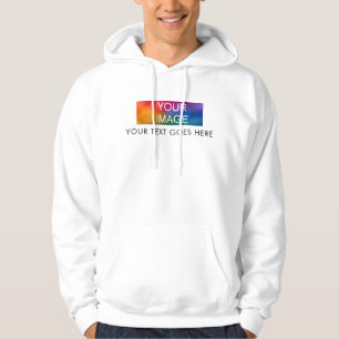 Mens White Hoodie Fügen Sie hier Ihren Text für da