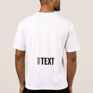 Mens White Modern Sport Back Print Template T-Shirt