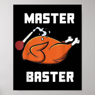 Mens Women Master Baster Funny Turkey Baster Danke Poster