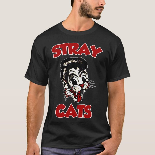 Mens Womens Band Stray Cats T-Shirt (Vorderseite)