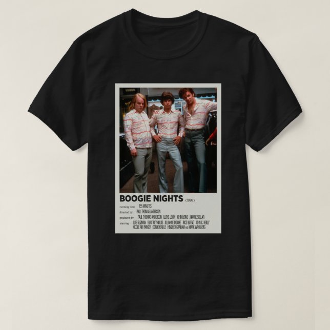 Mens Womens Boogie Nights 1997 Alternative Film Po T-Shirt (Design vorne)