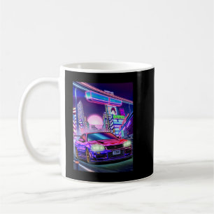 Mens Womens Nissan Skyline Gt-R34 Vaporwave Kaffeetasse
