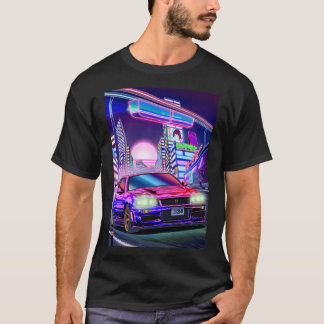 Mens Womens Nissan Skyline Gt-R34 Vaporwave T-Shirt