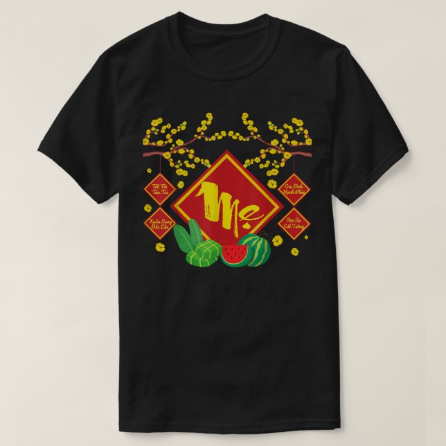 Mens Womens Vietnamese Neujahr Dekoration 2022 T-Shirt (Design vorne)
