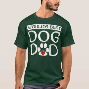 Mens World's Best Dog Vater Dog Owner Paw Print T-Shirt