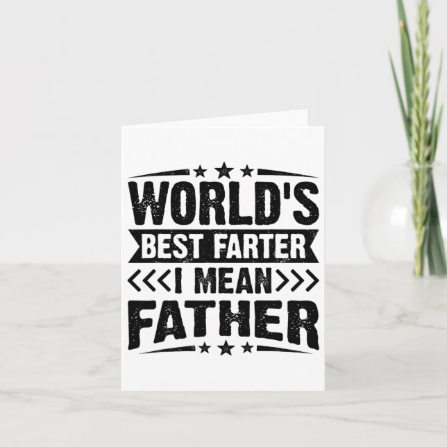 Mens Worlds Best Farter I Gemein Vatervater Day Karte (Vorderseite)