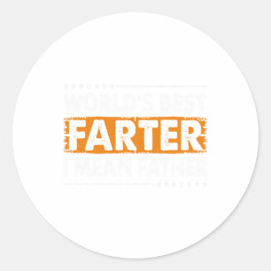 Mens Worlds Best Farter I Gemein Vatervater Day Runder Aufkleber