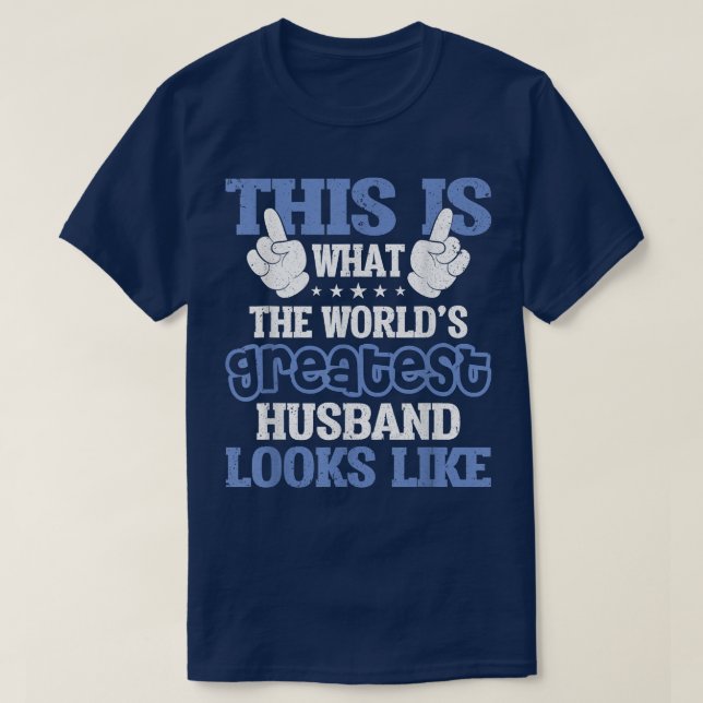 Mens World's Greatest Husband Best Husband jemals  T-Shirt (Design vorne)