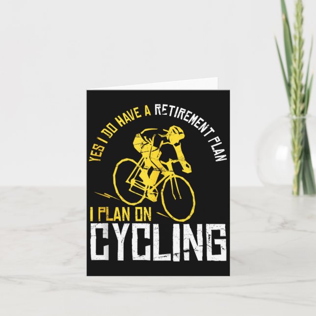 Mens Yes I Have A Retirement Plan Cycling - Funny  Karte (Vorderseite)
