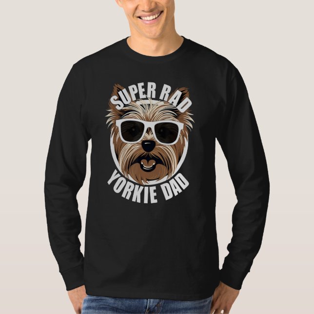 Mens Yorkie Dad  Fatheru2019s Day Yorkshire Terrie T-Shirt (Vorderseite)